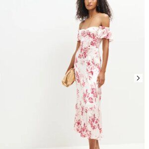 Reformation Sianna Silk Dress (Color: Paris; Size: 2)